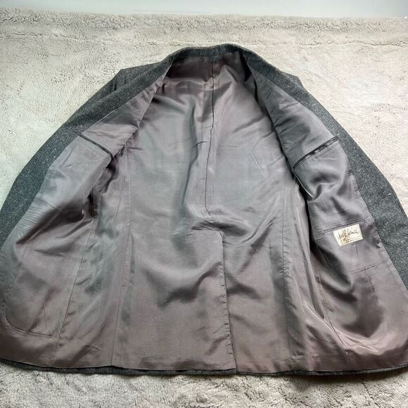 Yves St Germain Wool Blend Gray Tweed Blazer Jacket Mens Size 44 Coat Vintage - Picture 5 of 13